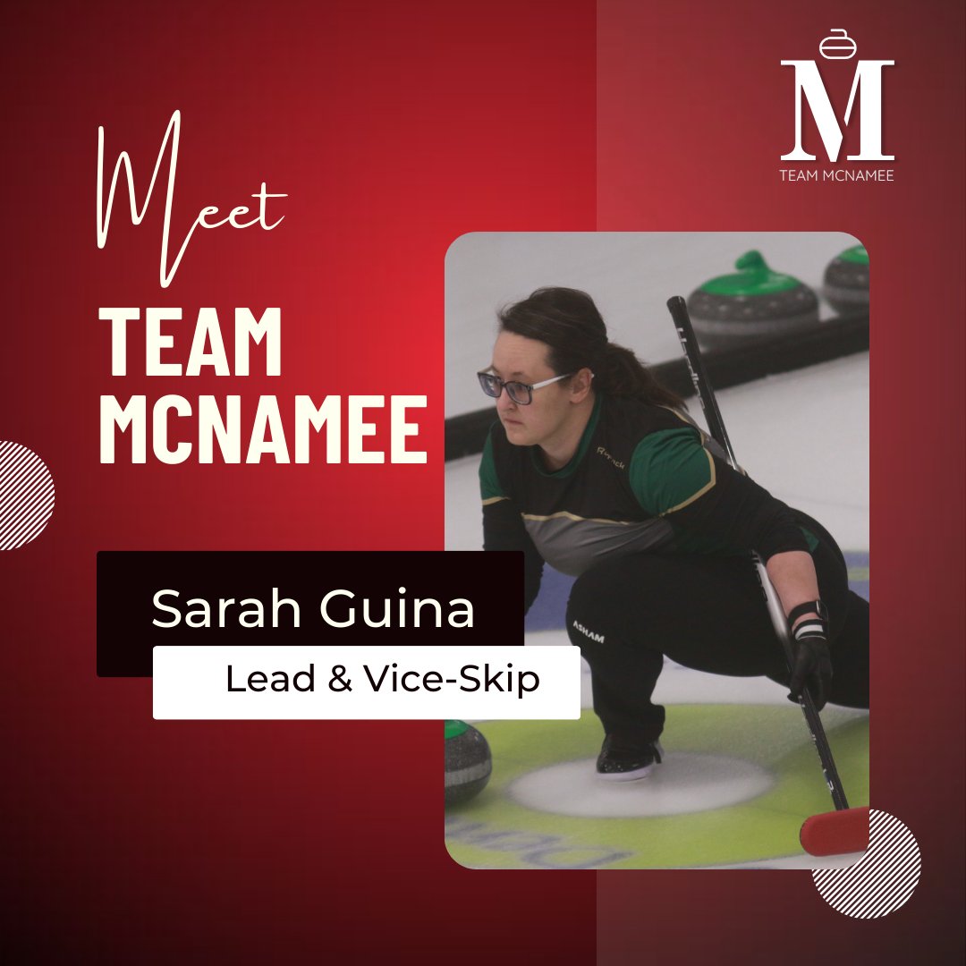 team_mcnamee's tweet photo. We're getting ready for the start of the season and kicking it off with a meet the team series!

First up is our lead and vice-skip, Sarah Guina! https://t.co/PW3mvg5t6e
