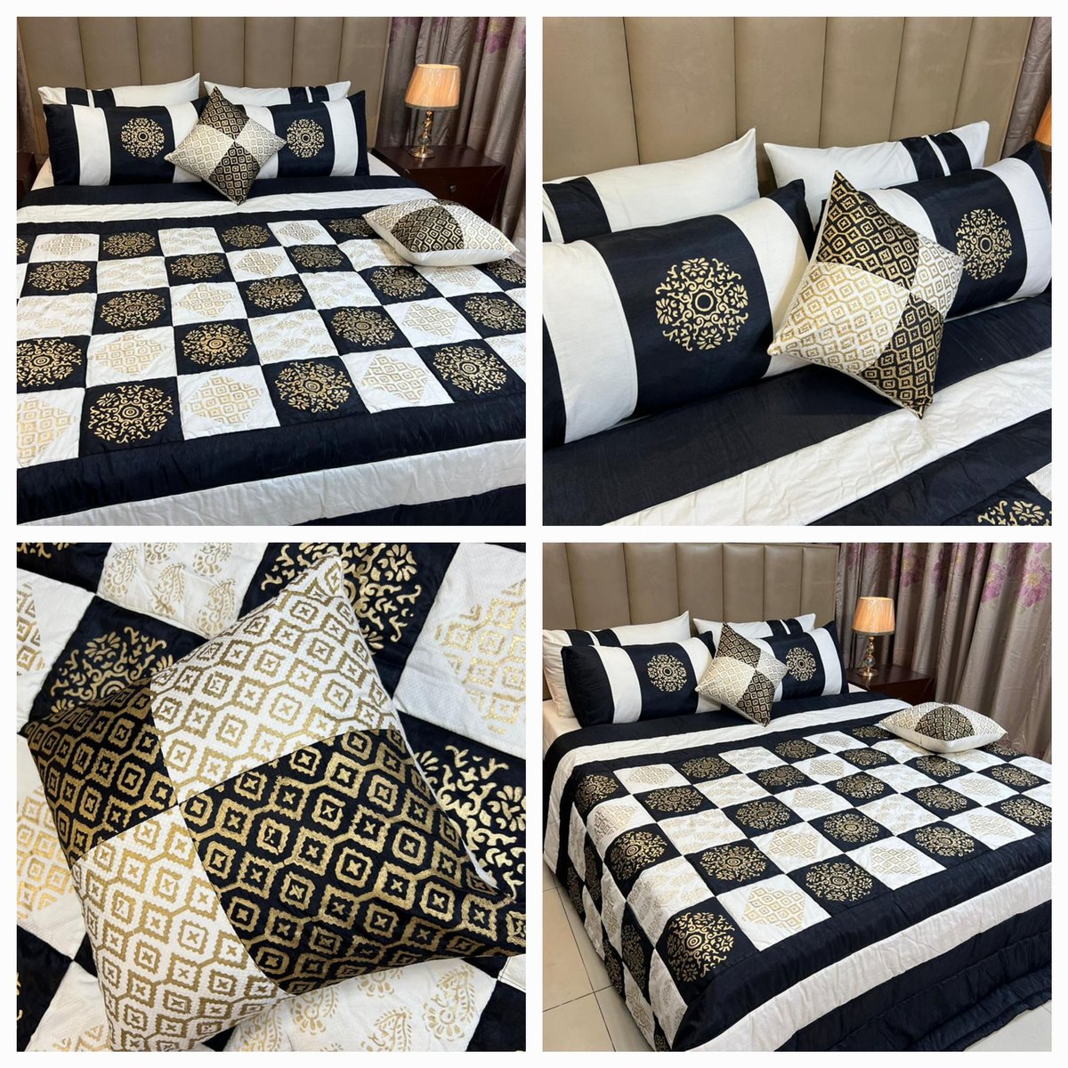 mianbedding_com's tweet photo. *Fancy Bridal Set* 
Hand made Block Print
8Pcs Set Bridal Set 
1 Bed Sheet 
4 Pillow cover 
2 Cushion Covers 
1 Comforter Light Filling 
Fabric:Cotton Satin 
Price:10800
*AdvancepaymentOnly*
Delivery time 10' working days . https://t.co/RjI0hBmFpq