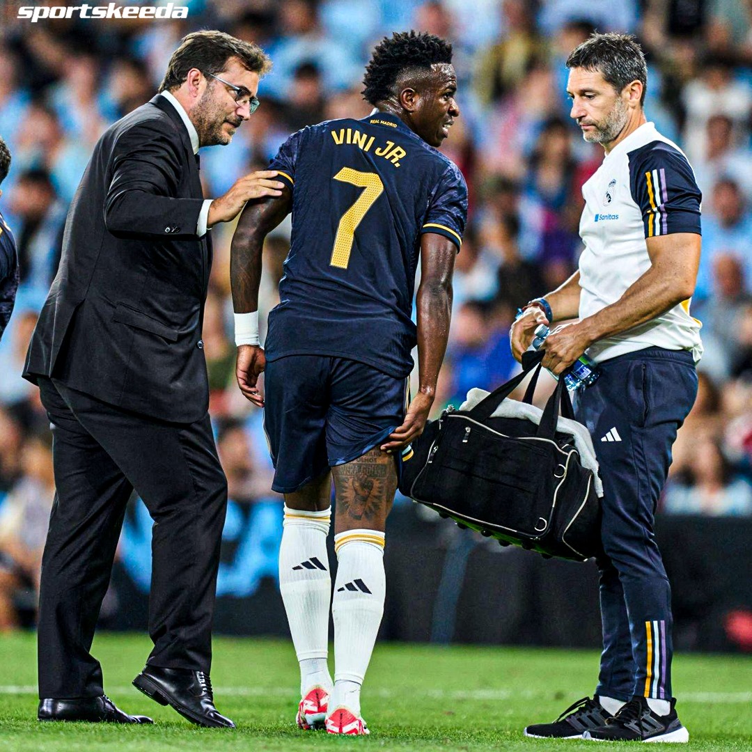 skworldfootball's tweet photo. Real Madrid have confirmed that Vinicius Jr has suffered an injury to his right bicep femoris muscle. 🤕

The club will continue to monitor his progress.

#RealMafrid #ViniciusJr https://t.co/TNKVsek6gG