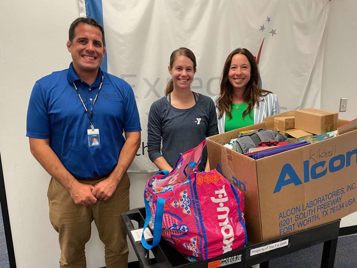 Special thanks to <a href="/YMCA_GWC/">YMCA of Greater Waukesha County</a> and the New Berlin Wellness Center for their incredible generosity toward our students, staff and families. #schoolsupplydrive