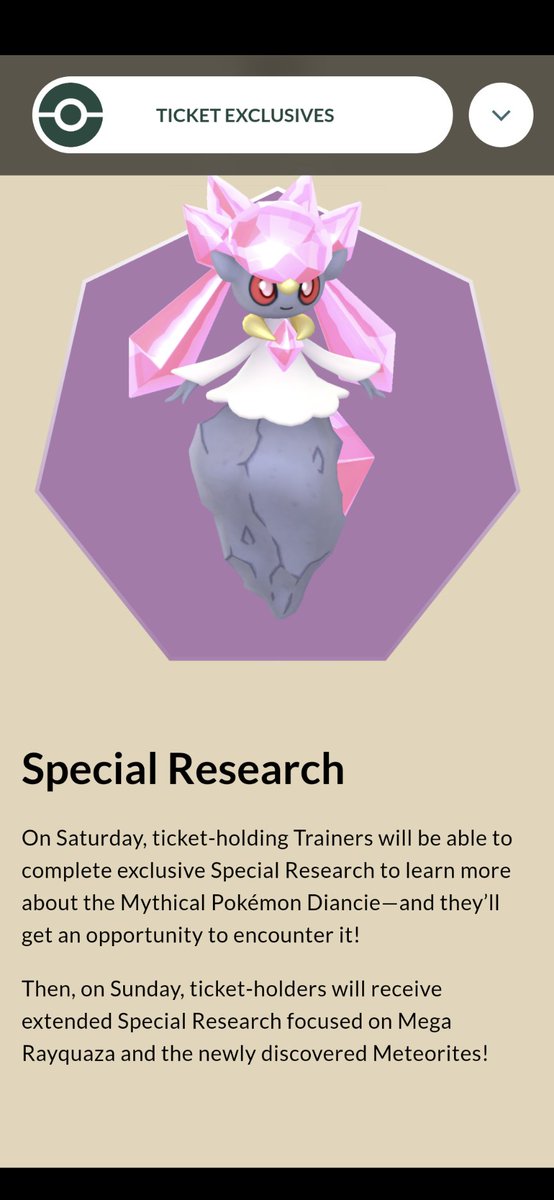 TalonFlo's tweet photo. @NianticHelp  I bought the ticket and did all the quests. Now please give me and everyone else the Diancie as aggreed in this Purchase Contract. https://t.co/H9EQfPKnIR