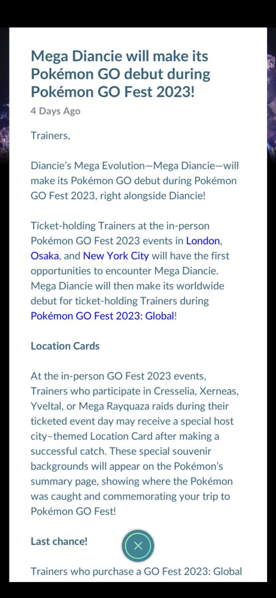 TalonFlo's tweet photo. @NianticHelp  I bought the ticket and did all the quests. Now please give me and everyone else the Diancie as aggreed in this Purchase Contract. https://t.co/H9EQfPKnIR