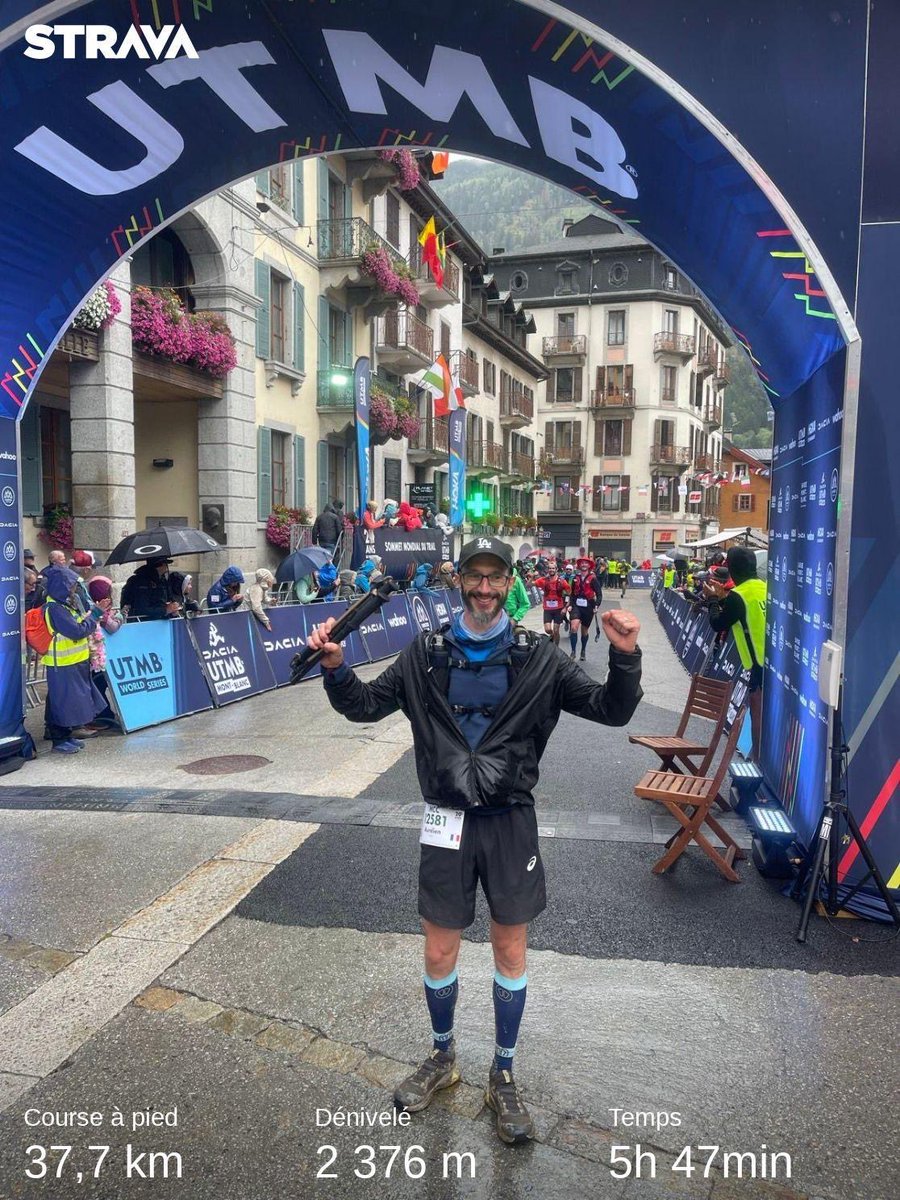 Finisher MCC by UTMB Mont-Blanc 🏃🏔️⛈️❄️
Ce fut humide, très humide, ce fut froid (neige au Col de Balme) mais ce fut bon 
#utmb #trail