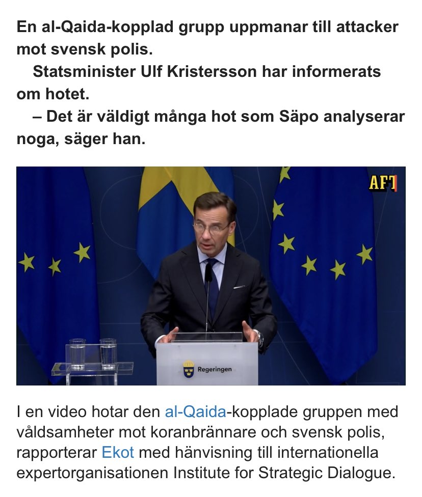 Socialliberaler's tweet photo. Skulle inte #Sverige bli säkrare med en högerregering? #terrorhot https://t.co/588yLvYpHJ