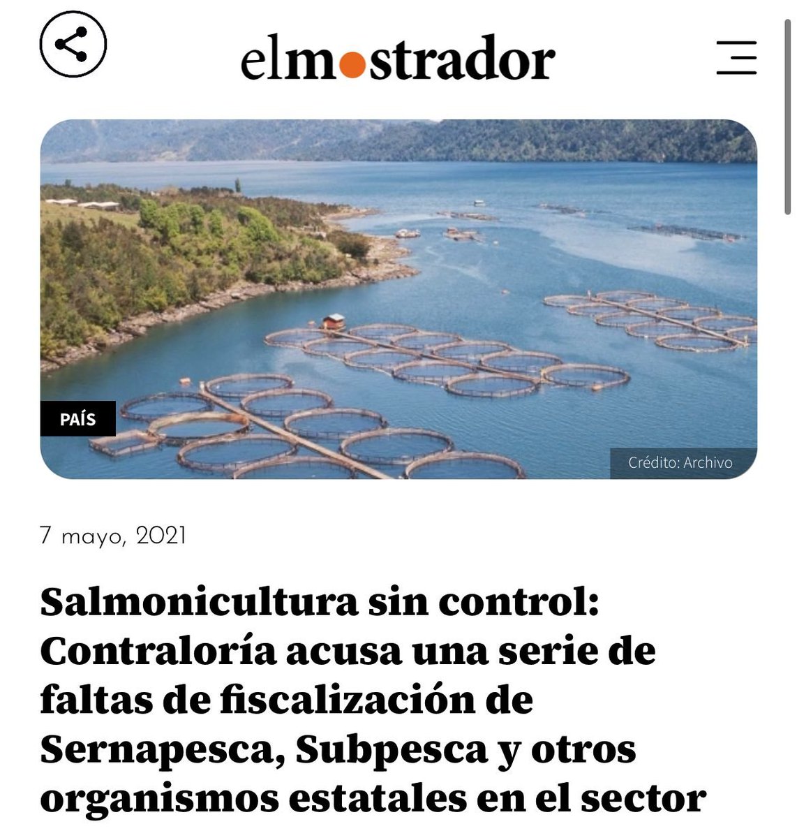 SinSalmoneras's tweet photo. Al parecer la directora nacional no conoce "el historial" de incumplimientos de su propio servicio ni la realidad de los graves impactos de la industria no solo en materia ambiental, sino también en los cultural y de derechos humanos.
@Contraloriacl @sernapesca @Dani_Cicardini https://t.co/Ktb9iC90dX