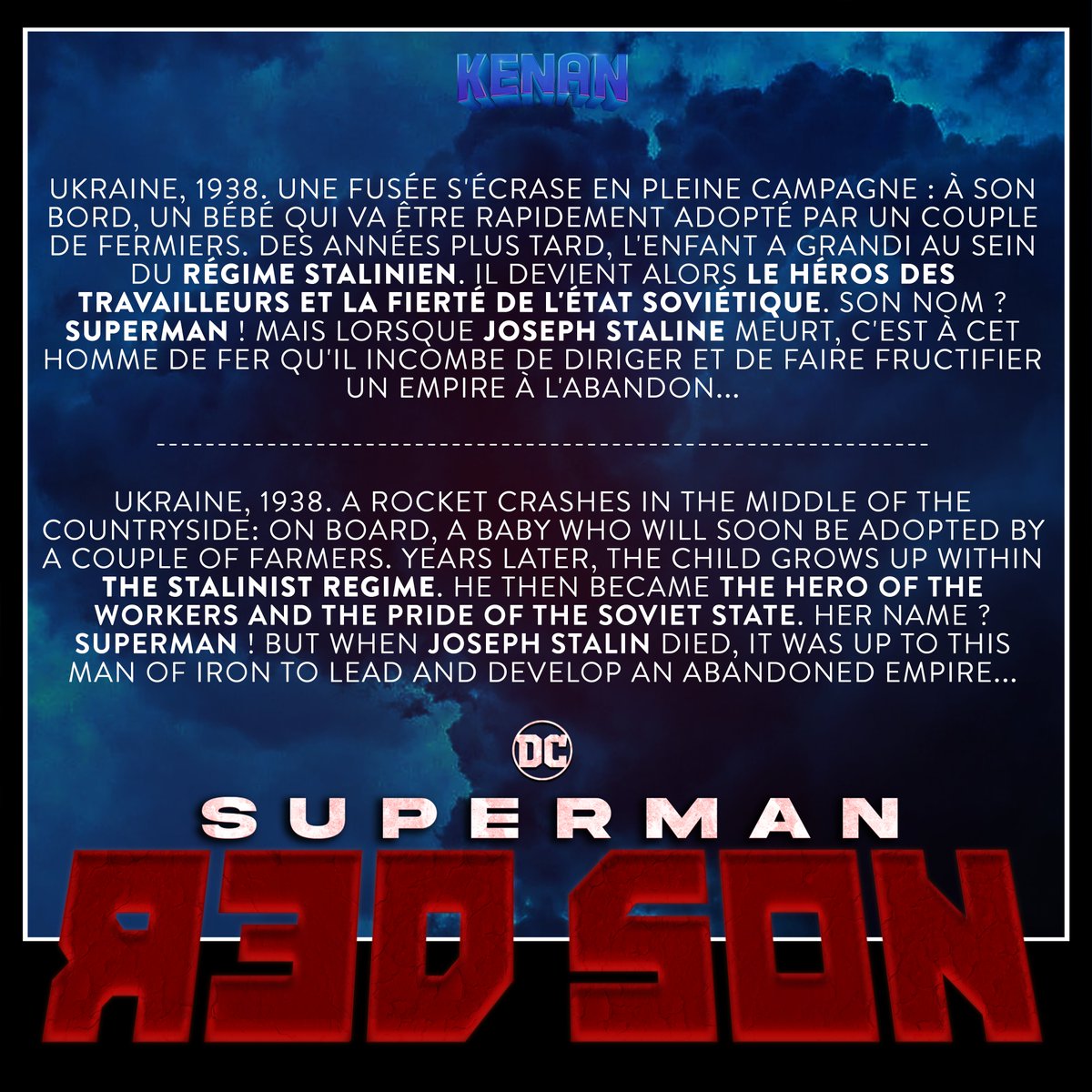 KenLeGraphiste's tweet photo. #LesFilmsDuMultivers

SUPERMAN: RED SON

"He is the HOPE of the NATION"

#dc #dcuniverse #jamesgunn #superman #fanart #fanposter #movie #johnkrasinski #billyzane #jensenackles #redson #multiverse #art #GraphicDesign #LogoDesign #Logo https://t.co/jyLSImRdXl