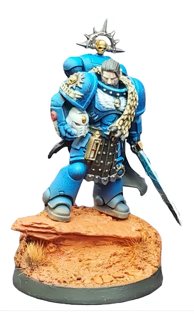 LewCol99's tweet photo. First time painting a character from @adembskibowden emperor's spears chapter.
#warhammer40k 
#WarhammerCommunity 
#miniaturepainting https://t.co/hfMcEmkJOV