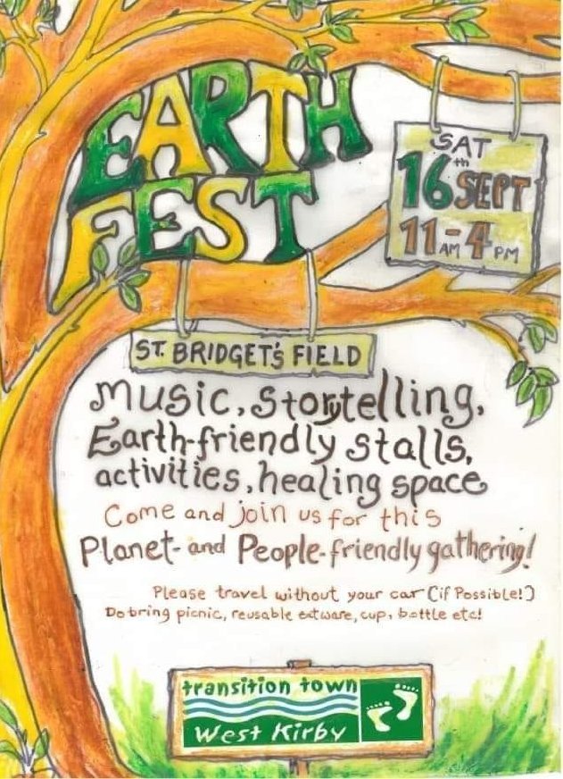 Looking forward to sharing a poem or two at Wirral Earth Fest in a few weeks - Sat 16 Sept, 11-4, St Bridget's Field. #earth #nature #community #connection @BexiOwen @wirralearth