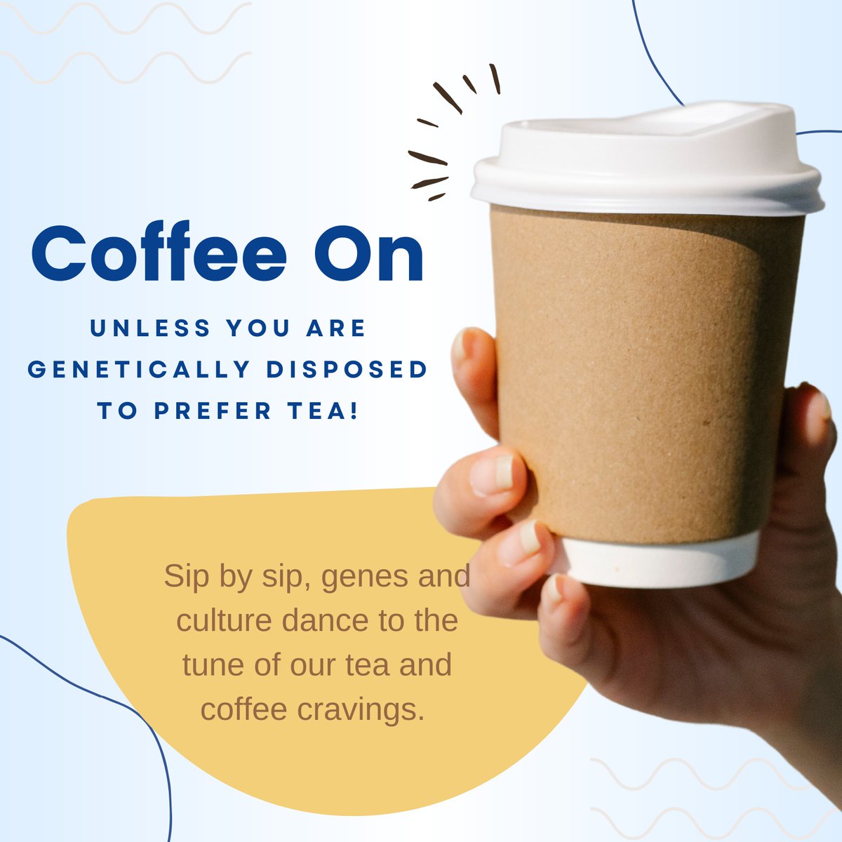 Immunogeno's tweet photo. Tea or coffee? 🍵☕ Genetics, culture, and personal experiences blend together to shape our beverage preferences. From bitter taste receptors to cultural cues, it's a flavorful journey of influences! 🌍🧬 #TastePreferences #BeverageJourney #Trending #MondayMotivation #MondayMood https://t.co/dECniL76Sd