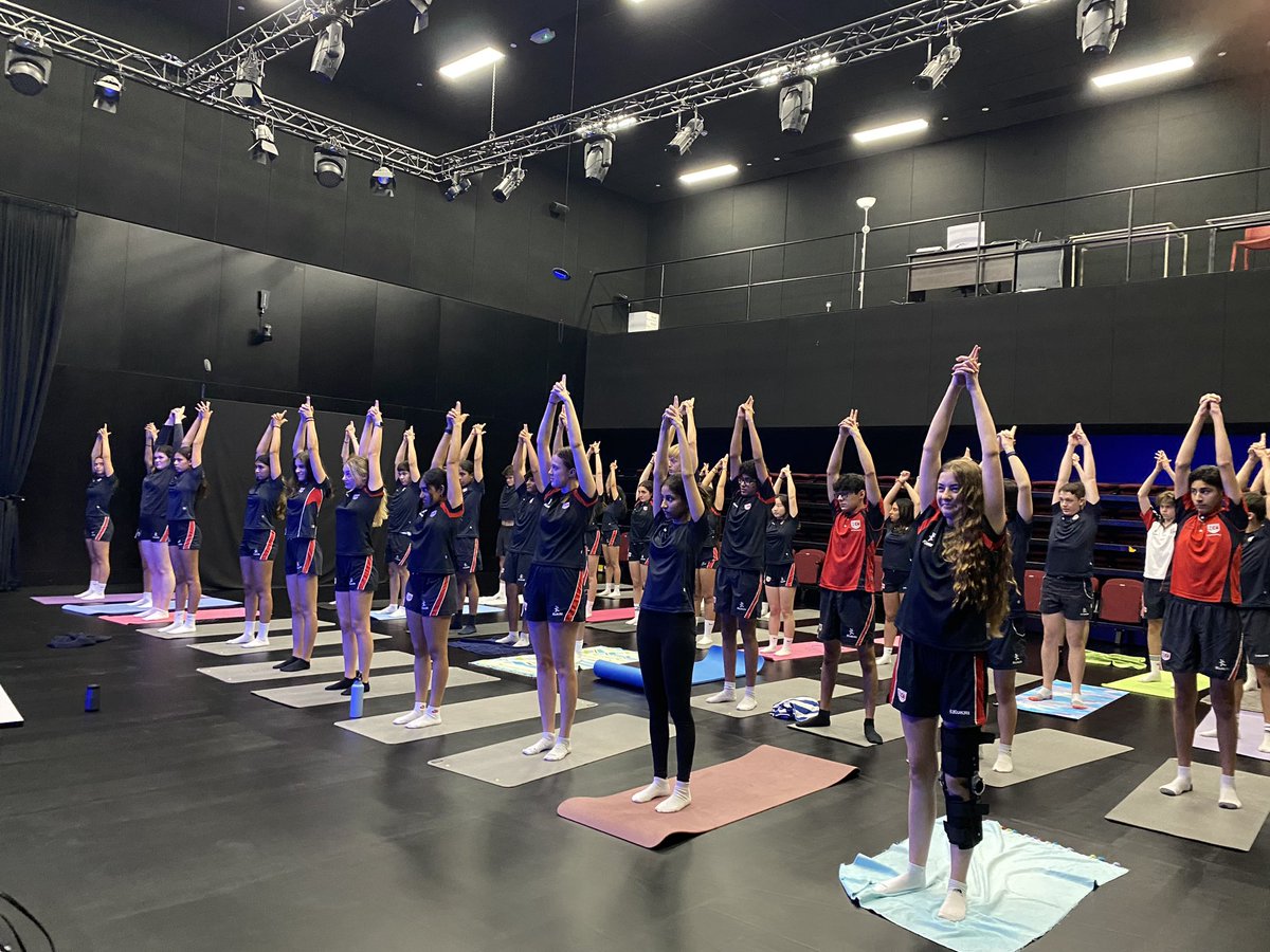 DCol_SixthForm's tweet image. Year 12 Induction Day! Our new Year 12 students learning yoga techniques to help them cope with the stresses of Sixth Form and A-levels…