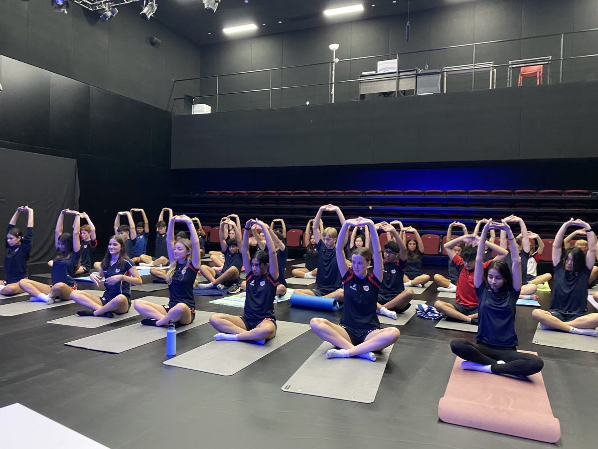 DCol_SixthForm's tweet image. Year 12 Induction Day! Our new Year 12 students learning yoga techniques to help them cope with the stresses of Sixth Form and A-levels…