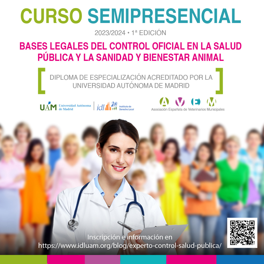 ➡️ Curso Semipresencial "Control Oficial en la Salud Pública y la Sanidad y Bienestar Animal" 2023/2024

APÚNTATE YA
idluam.org/blog/experto-c…

#avemformacion #avem #formaciononline #cursoveterinaria #veterinaria #universdadautonomademadrid #institutodederecholocal #uam #idl