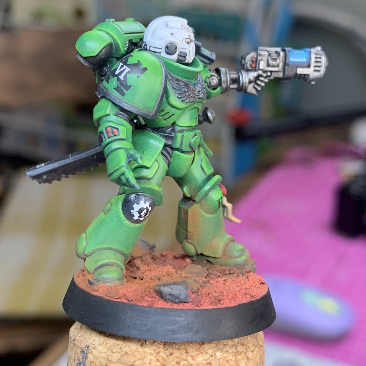 Decided to go back and actually finish my Sons of Medusa sergeant. Might even see about starting the rest of his kill team at some point…