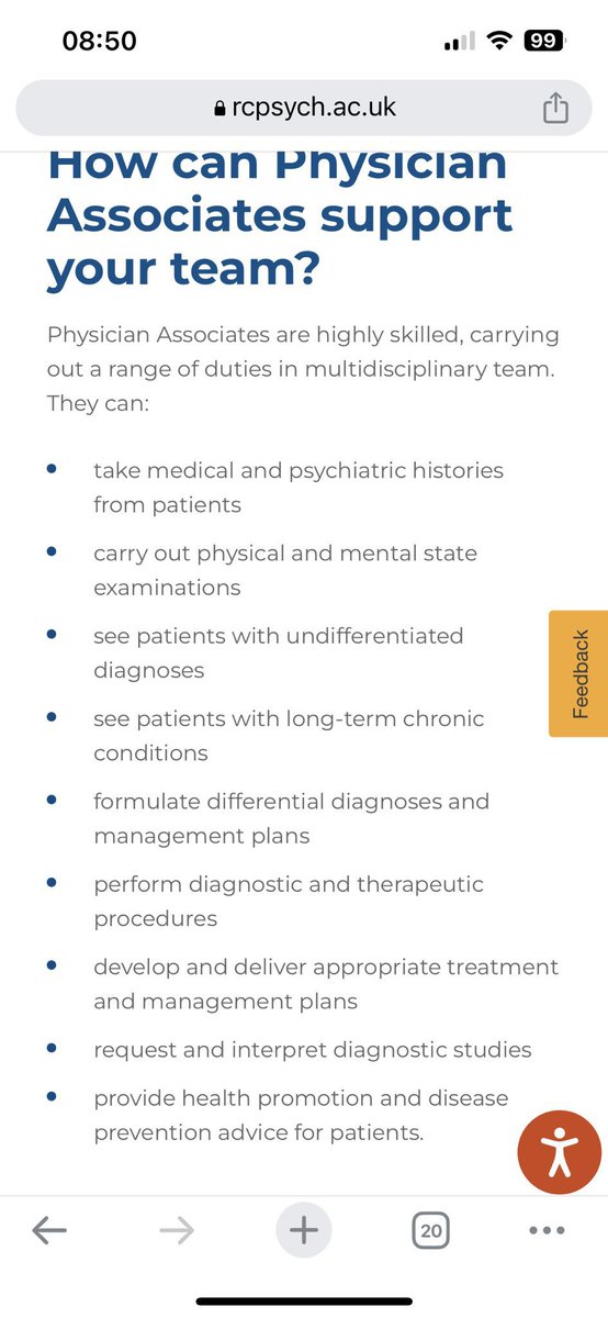 Mamas A. Mamas (@mmamas1973) on Twitter photo Via <a href="/Jamesbr42538384/">James brown</a>
RCPsych seem to confuse a medical degree and several years clinical training with a 1 year masters. They are not equivalent and frankly the royal college should be thoroughly ashamed of itself supporting the compromisation of pt care,
The role below Via <a href="/Jamesbr42538384/">James brown</a>
RCPsych seem to confuse a medical degree and several years clinical training with a 1 year masters. They are not equivalent and frankly the royal college should be thoroughly ashamed of itself supporting the compromisation of pt care,
The role below