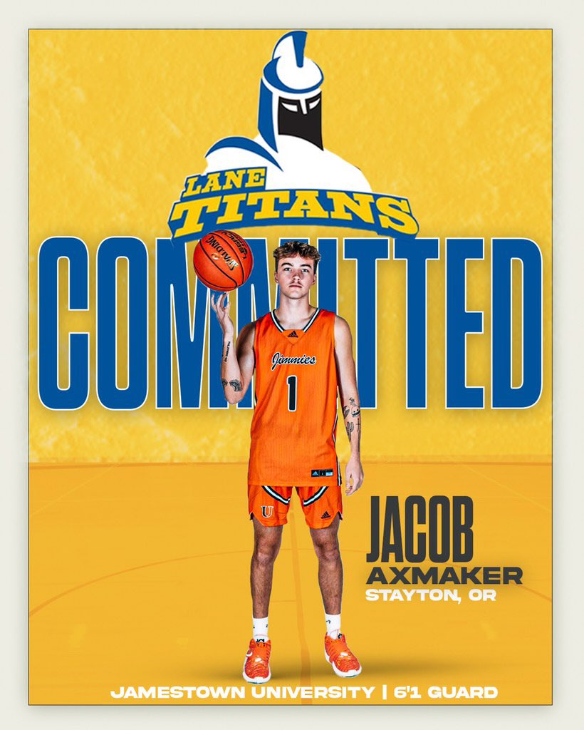 LaneTitansHoops's tweet image. 🚨 SIGNED 🚨

Excited to announce the addition of Jacob Axmaker to our basketball family!

In HS, Jacob was named 4A Player of the Year in Oregon, First-Team All-State, &amp;amp; was named Oregon West Conference Player of the Year. He averaged 24.5 PPG, 5 RPG &amp;amp; 4 APG.

#TitanToughness