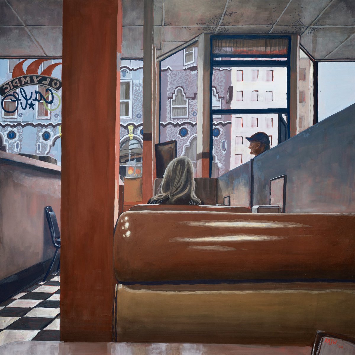 Andrew Whitehurst (@andrewrjw) on Twitter photo The sadly defunct Olympic Café, a grand old diner that used to be on Geary St in San Francisco. I had many great breakfasts there.
Casein on board. I am very much liking casein and tipping my hat to <a href="/GurneyJourney/">James Gurney</a> for alerting me to this lovely paint. The sadly defunct Olympic Café, a grand old diner that used to be on Geary St in San Francisco. I had many great breakfasts there.
Casein on board. I am very much liking casein and tipping my hat to <a href="/GurneyJourney/">James Gurney</a> for alerting me to this lovely paint.