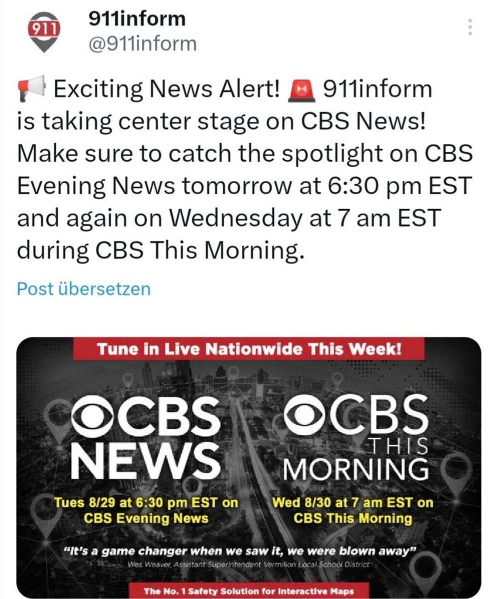 gal_cdn's tweet photo. I'll be watching this with a coffee!  Awesome exposure on CBS news!! $VSBY https://t.co/2rSCYla83h