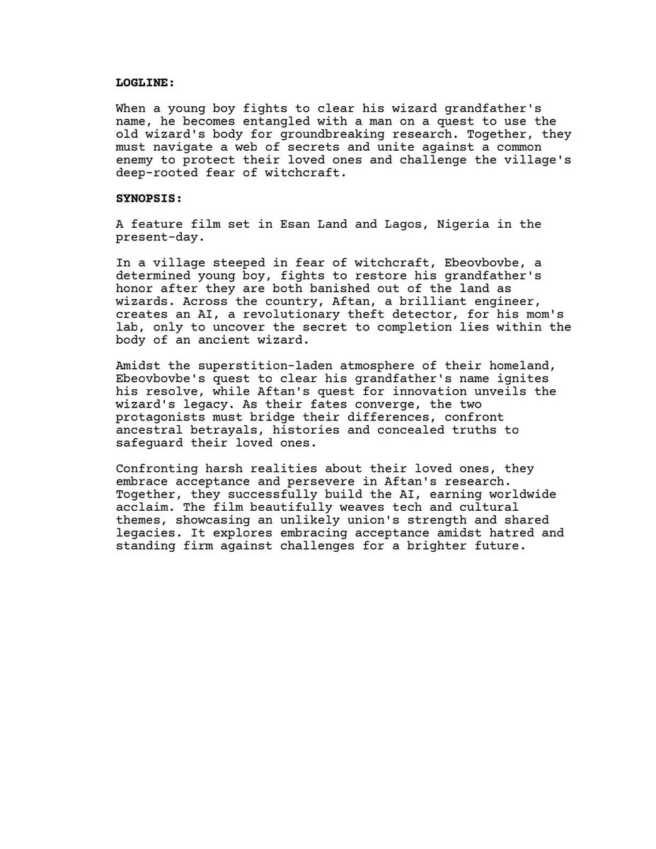 rf_guidiance's tweet photo. Prestige is a working title for a feature that I am working on, and everything you see on this page is work-in-progress.
However, let me know what you think in comment section or DM.
#screenplayinprogress #screenplay #writingcommunity https://t.co/U6HkonQZSx