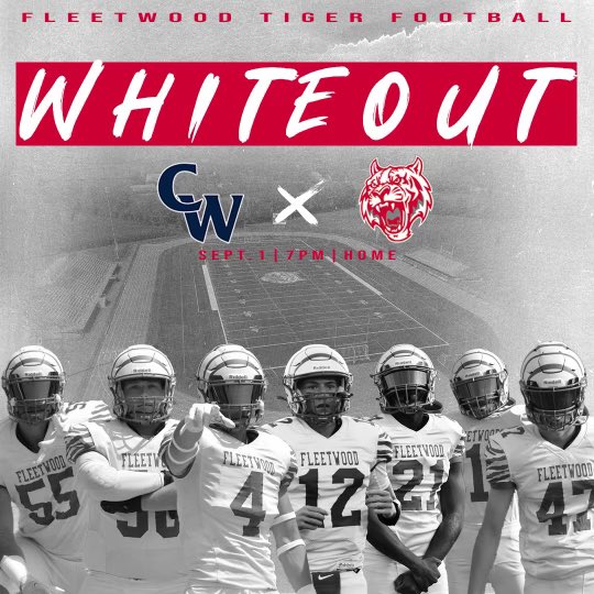 fwoodsuperfans's tweet photo. 🐯CONRAD WEISER VS FLEETWOOD🐯

⚪️WHITE OUT
📍HOME
🗓️ FRIDAY SEPT 1st
‼️ITS THE FIRST OF THE MONTH‼️
⏰7:00 https://t.co/8hcRV5wF5W