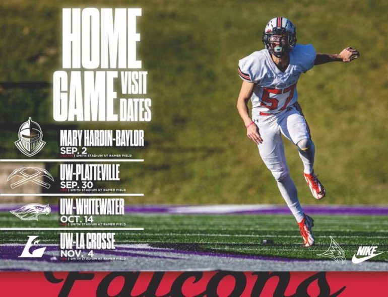 Thanks for the game day visit invite! <a href="/coach_Wiss/">Jacob</a> <a href="/UWRFFootball/">Falcon Football</a>