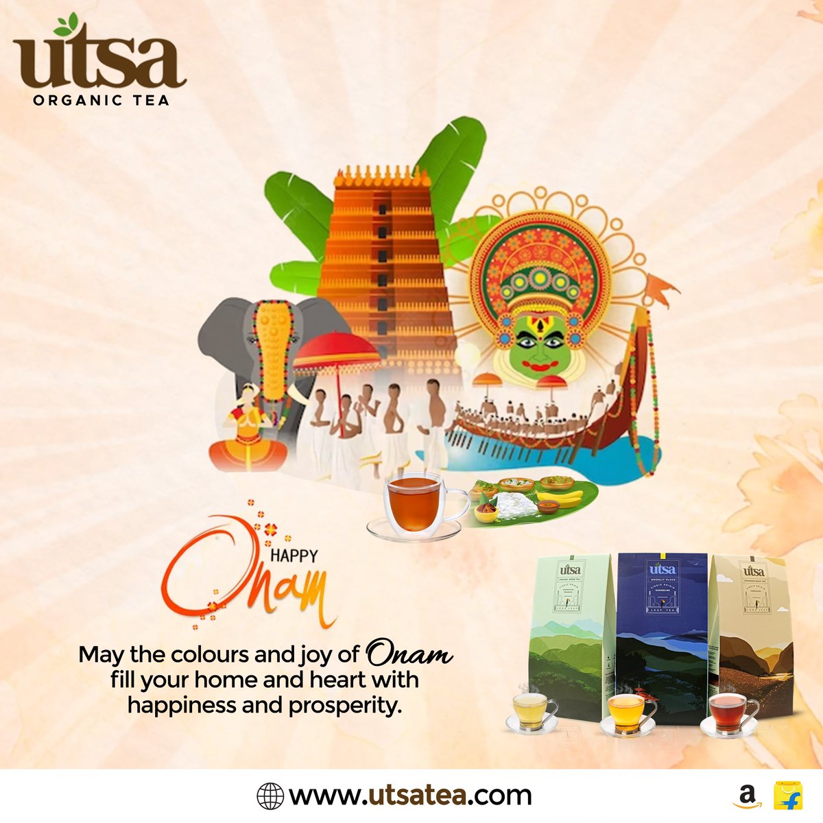 UtsaTea's tweet photo. Sending lots of love to you and your loved ones. 
Happy Onam!
.
.
.
.
.
#onam #kerala #onamcelebration #happyonam #india #UtsaTea #Utsa https://t.co/AjI02VWkEd