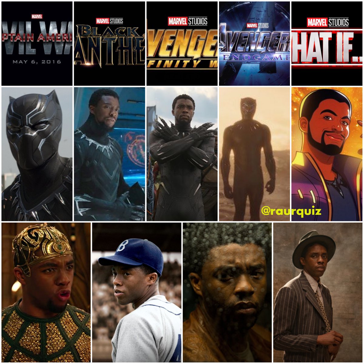 #remembering #chadwickboseman #actor #tchala #captainamerica #civilwar #blackpanther #infinitywar #avengersendgame #whatif #21bridges #marshall #messagefromtheking #godsofegypt #fringe #justified #csiny #lawandorder #GetonUp #Da5Bloods #MaRaineysBlackBottom