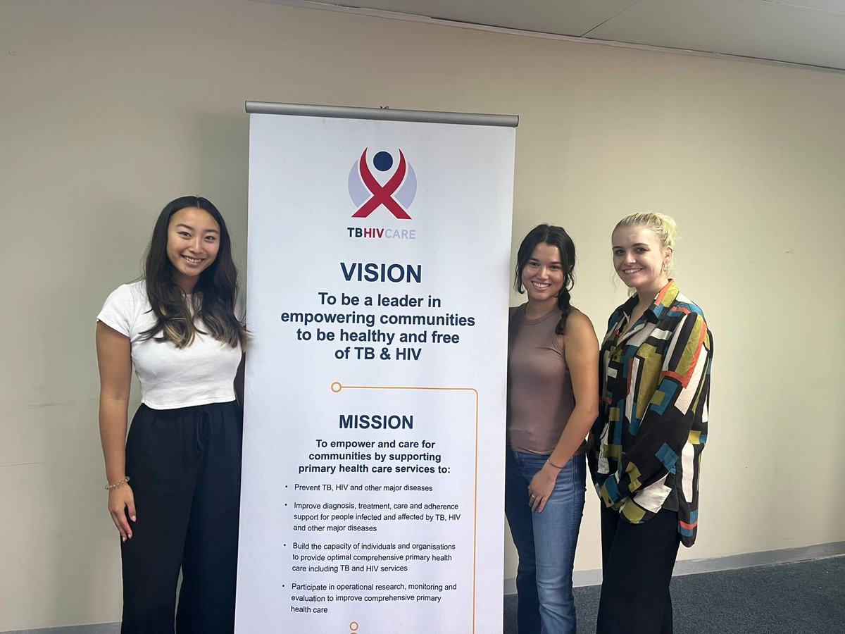 TBHIVCare's tweet photo. Three students from JHU joined the local team as part of the project. They've been working with the PrEP R01 research team since April 2023, but are now excited to be on South African soil! Welcome Brooke, Venessa and Katie!
#PrEP #HIV #HIVPrevention #PrEP4ALL
@JohnsHopkins https://t.co/ao1EQ3bLbq