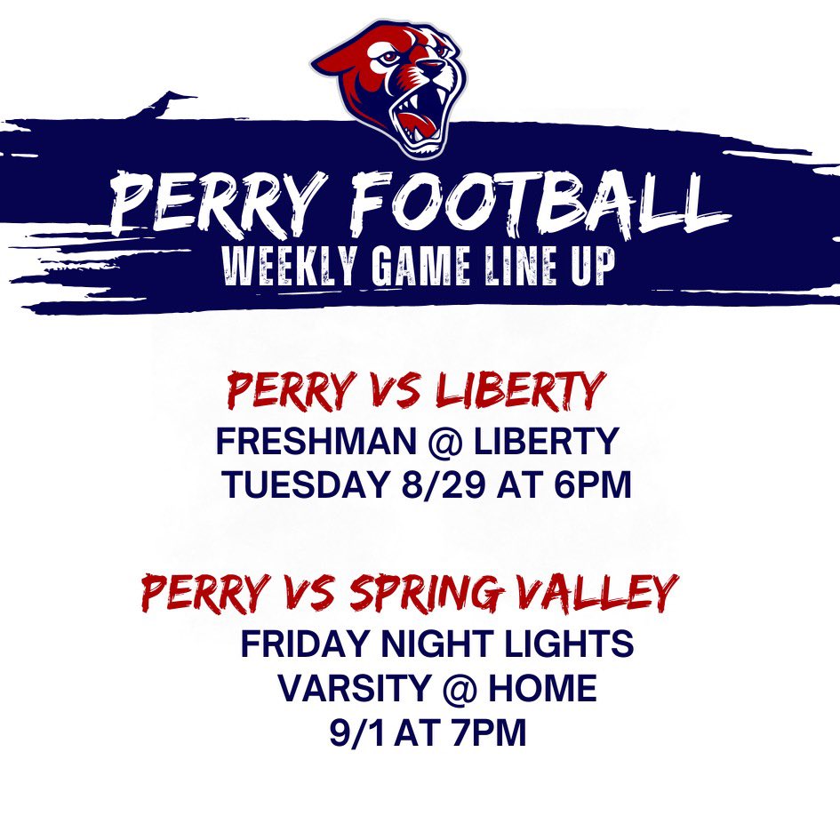 perrypumas's tweet image. #PumaNation 🏈🐾 Weekly Line Up!  #WeekTWO