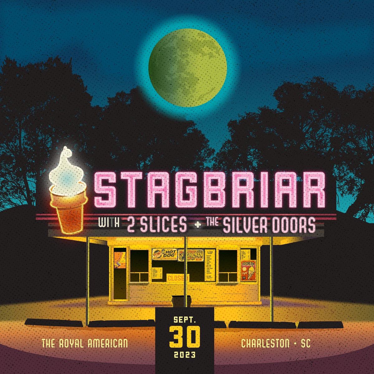 stagbriar's tweet photo. 🍦 Grab one of these amazing show posters designed by Cait Maloney at our release shows in Columbia (9/29) and Charleston (9/30). 🍦 https://t.co/XbFSzzXq1c