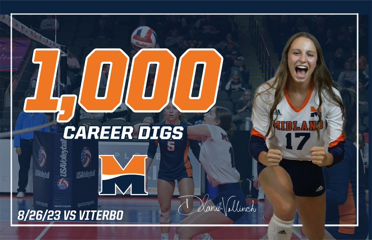 1,000 career digs, a milestone that Delanie can add to her resume! So beyond proud of all of her hard work. Congratulations, well earned! 🔥🤩