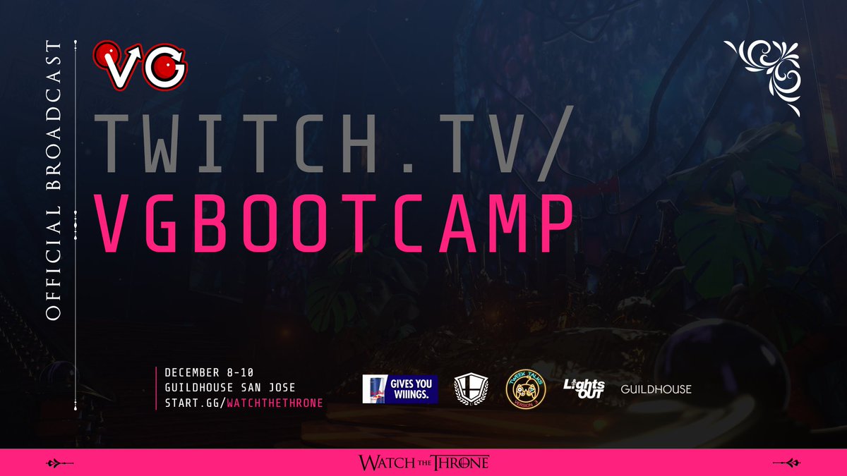 With such a huge event on the way, we need a huge stream to house all the action! We are pleased to announce @VGBootCamp the official main stream for #WTT 👑