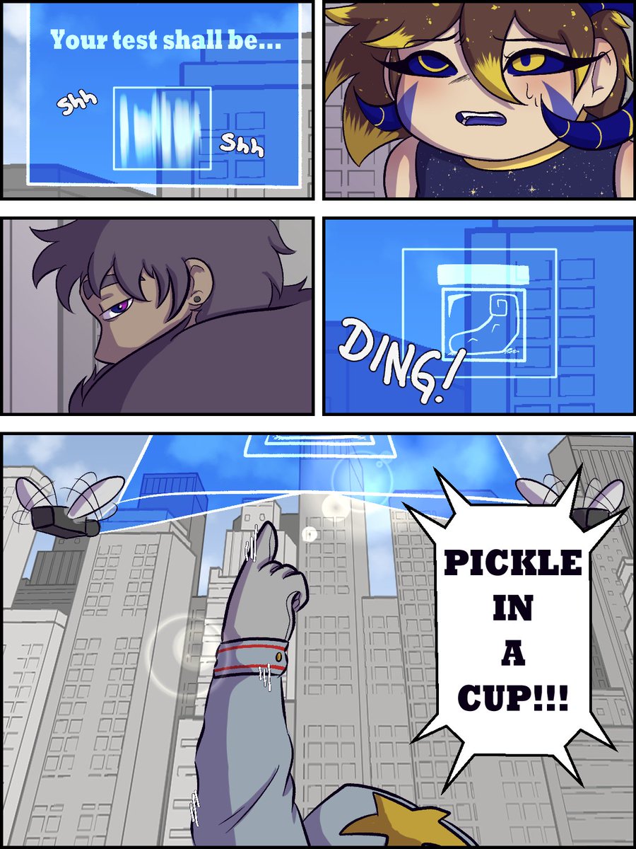 BeastQuadrants's tweet photo. (Pg. 4-6)
Pickle in a what now..?

#QuadrantsofBeasts #QoB #comic #originalcomic #digitalart #digitalcomics https://t.co/ZVmvEhfnE6