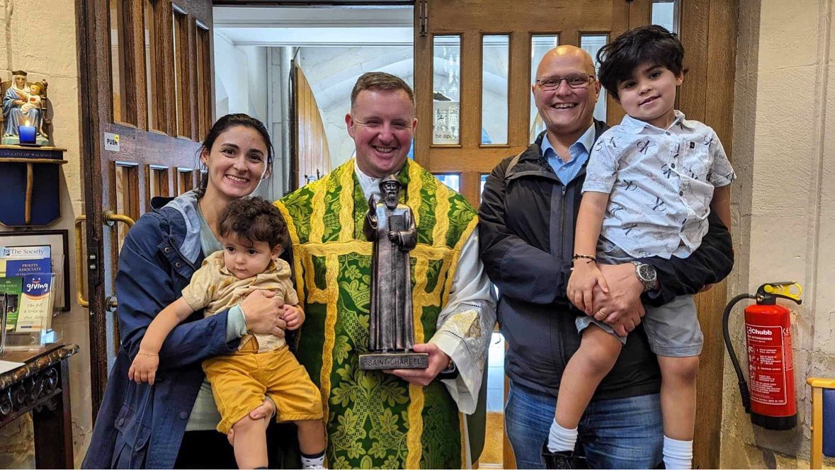Many thanks to Theo, Minerva &amp; the boys who presented us with a statue of St Charbel this weekend. The families have been back to Lebanon and returned to St Matthew’s with the memento of a visit to this wonder-working saint’s shrine. Find out more here: saintcharbel.com/home.php?lgid=0