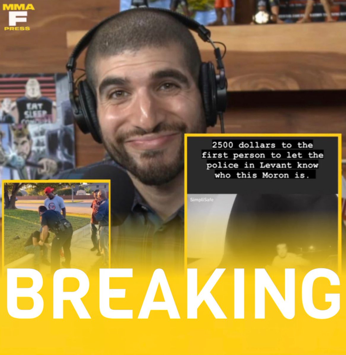 mmadailymemes's tweet photo. Breaking: The individual who tried to break into Dana White’s house has been identified (Ariel Helwani) and arrested with the help of Kevin Holland https://t.co/6fYloBl5IY