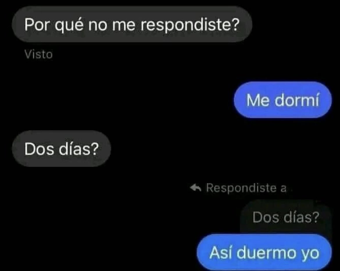 me dormí