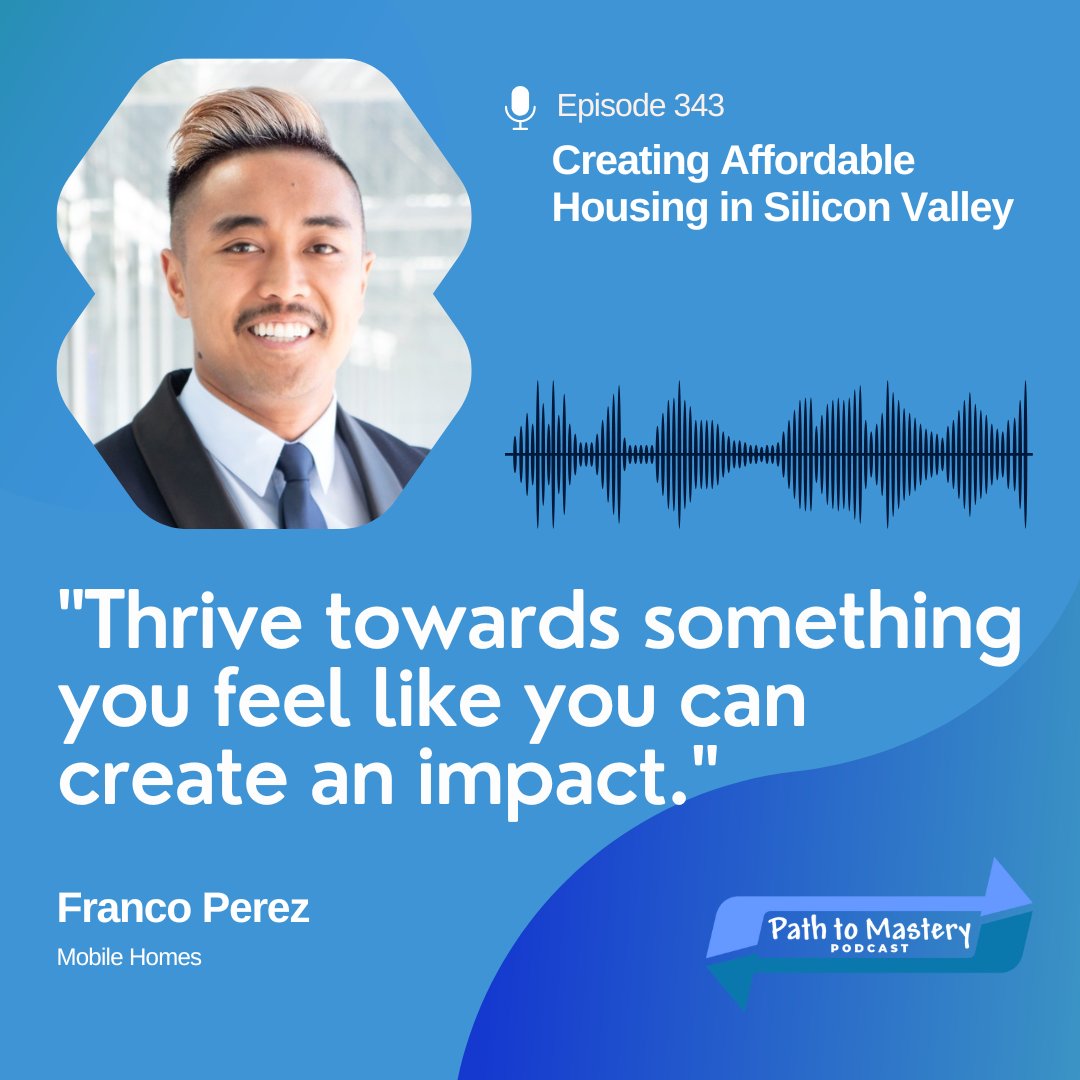 davidihill's tweet image. Tune in to "Creating Affordable Housing in Silicon Valley" with Franco Perez of Mobile Homes. He will takes us on a journey through innovative housing solutions. Get ready to be informed and inspired to make a difference! #pathtomasterypodcast #pathtomastery