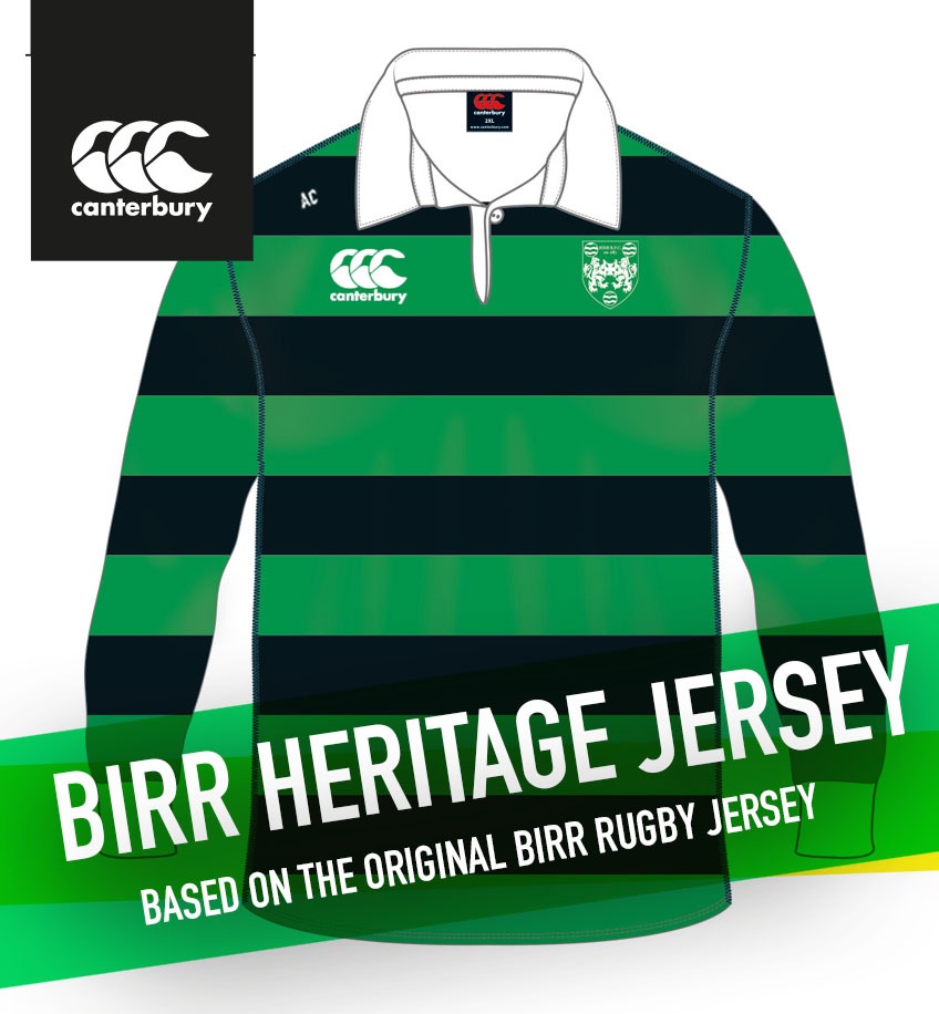 BirrRugby's tweet photo. To celebrate the clubs heritage we have recreated the first jersey worn by the club. A long sleeve heavy weight cotton jersey from Canterbury

These jerseys are on a  limited run. Order window closes in two weeks

https://t.co/cY7XiPT4rf https://t.co/ehCnDLrnim