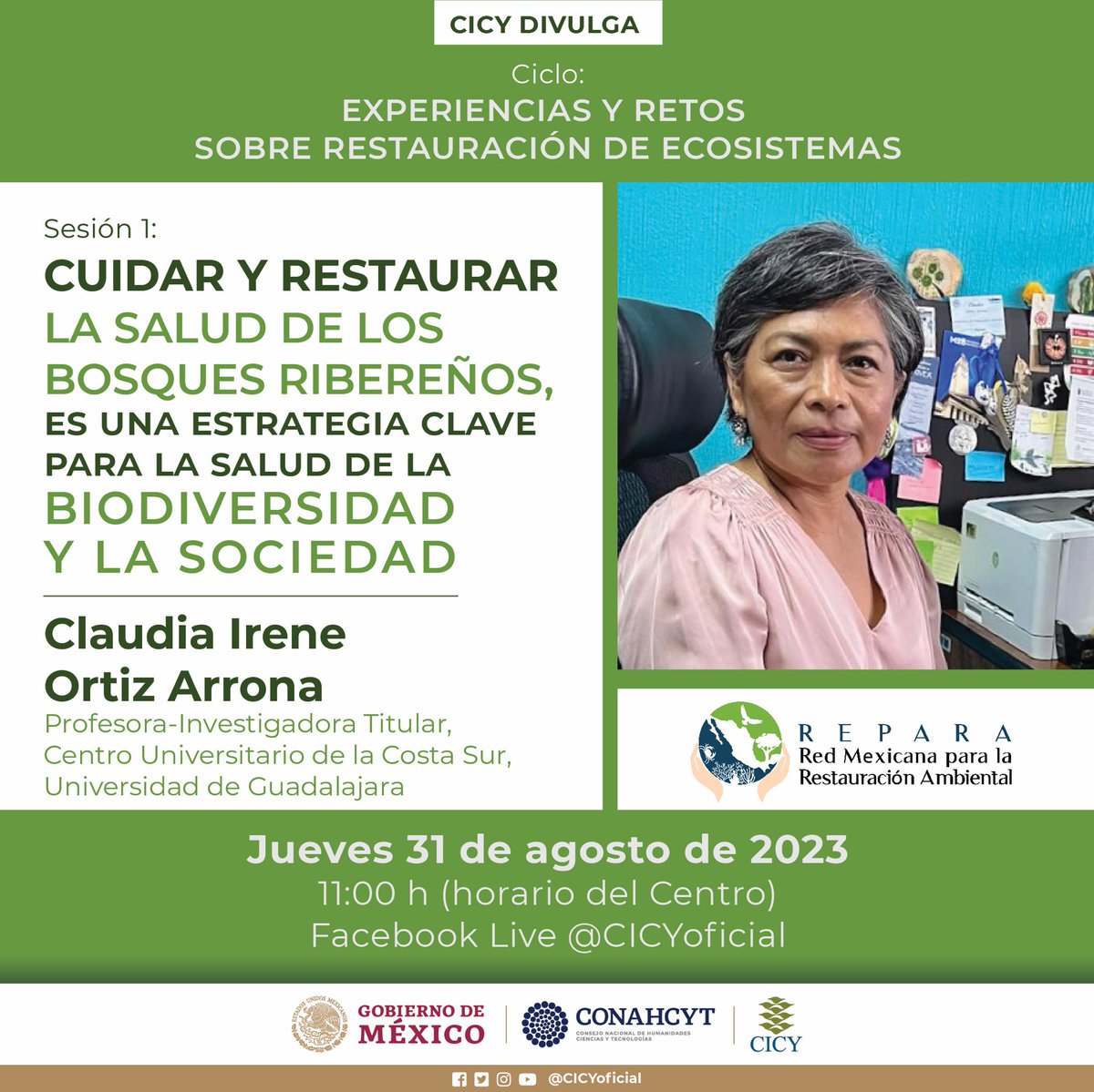 Nos da mucho gusto anunciarles que este semestre tendremos un nuevo ciclo de seminarios virtuales!
En esta 1ra sesión nos complace tener de ponente a la Dra. Claudia Ortiz, quien nos va a platicar de un tema muy interesante! 
Sigan la transmisión por el facebook de <a href="/CICYoficial/">CICY</a>