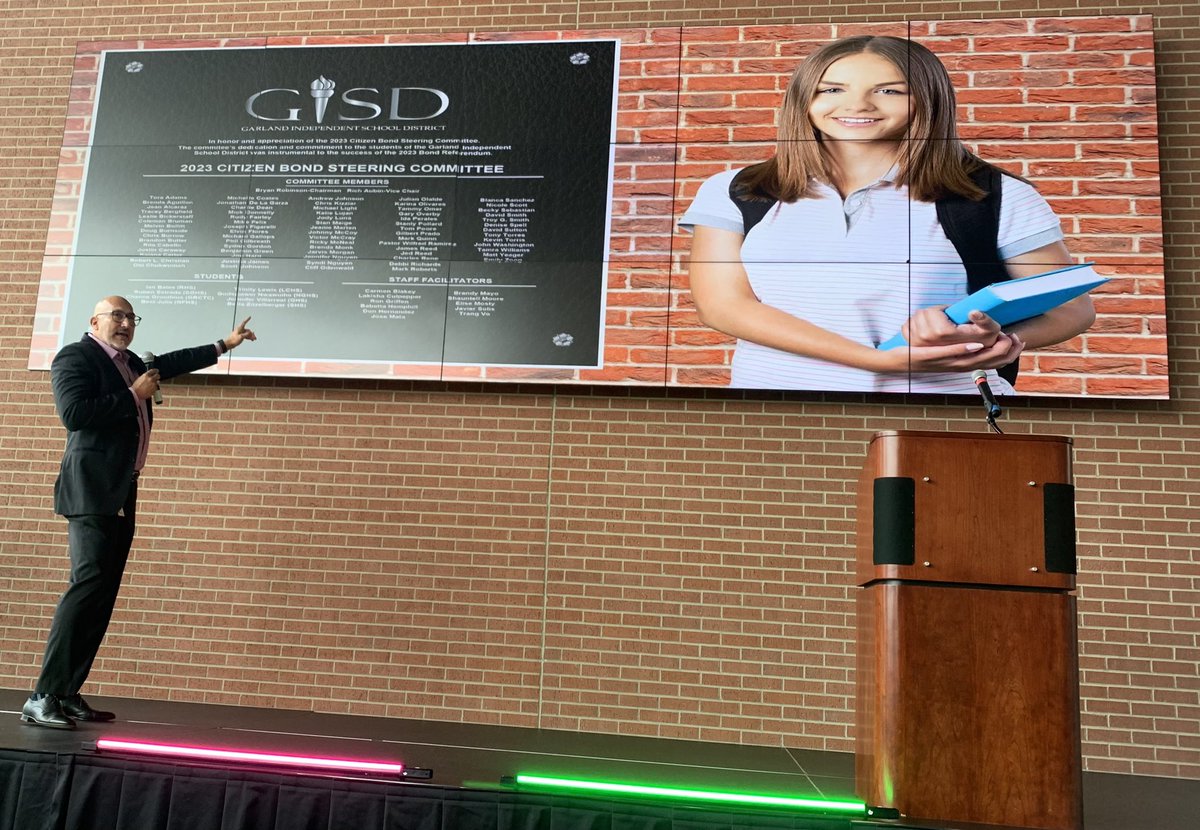 DrRamonaMorin's tweet photo. .@drlopez23 giving a shout out to the Bond Steering Committee #CreateTheMagic @gisdengagement @kishaculpepper https://t.co/2OFTetZZhZ