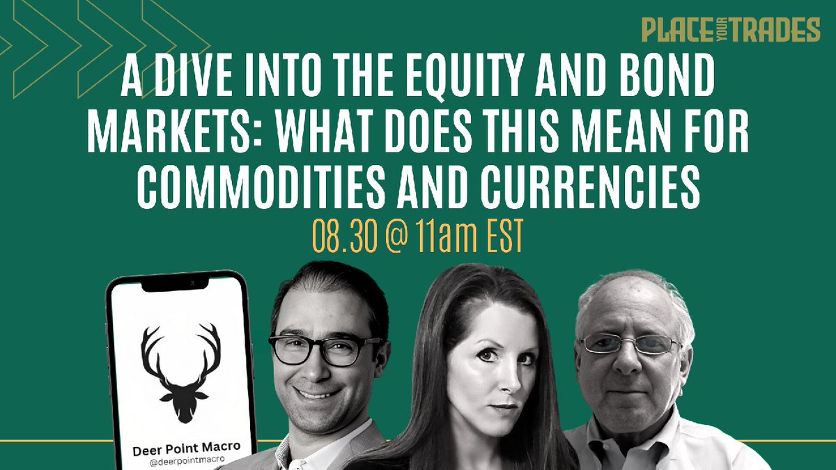 Please join me this Wednesday at 11AM ET with AMAZING guests: @YraHarris @jam_croissant and @deerpointmacro So excited to have this group together for an entire hour!