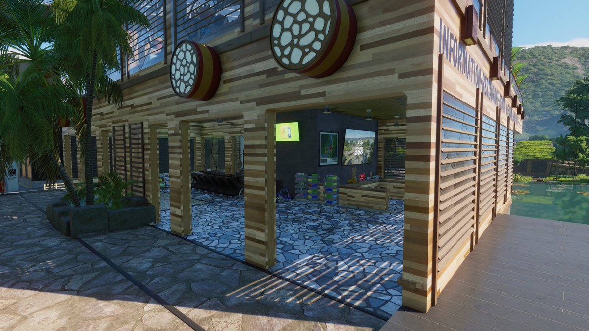 First time back in Planet Zoo since easter! 🐣 Done some improvements and addings to the entrance plaza of Tiwi Zoo 🦘