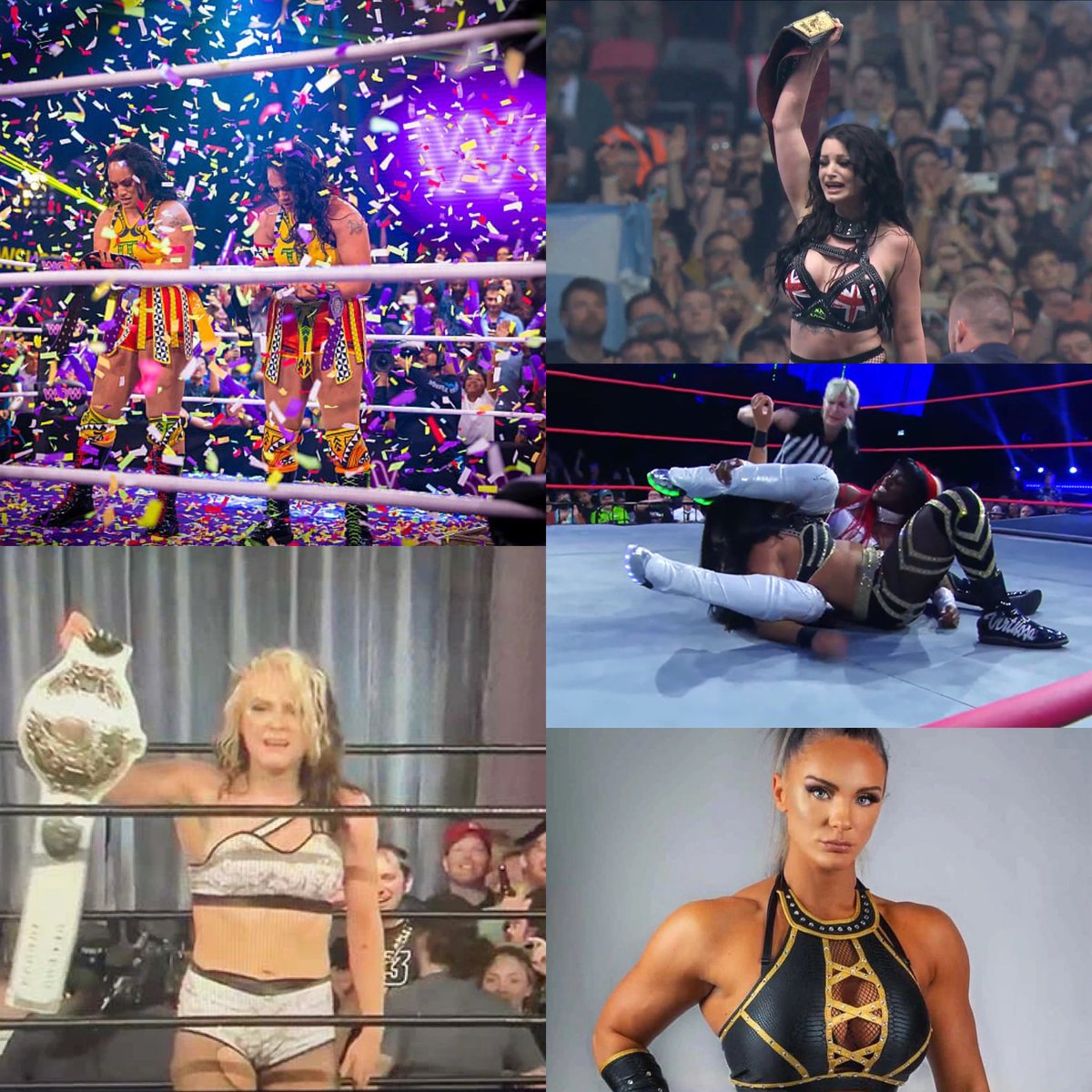 Women in wrestling that I’m proud of. @tongatwins @Saraya @TheTrinity_Fatu @DeonnaPurrazzo @KenziePaige_1 & @Kamille_brick. We will rise and succeed in spite of. #WOWSuperheroes #AEWAllIn #NWA75 #ImpactWrestling #IMPACTonAXSTV