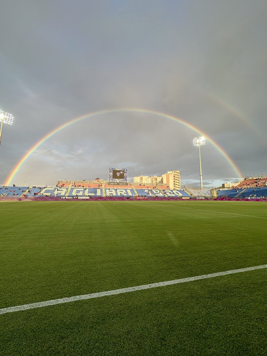 CagliariCalcio's tweet photo. Bentornata a Cagliari, Serie A 🤩🌈 https://t.co/QOTBz595xi