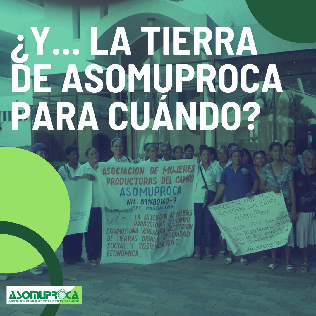 ASOMUPROCA's tweet photo. ¿Y la tierra de ASOMUPROCA para cuándo? @URestitucion +1 año esperando que el Estado cumpla las órdenes judiciales de la sentencia de restitución de tierras que protege los derechos a la tierra y derechos conexos de la ASOMUPROCA.
#EstadoCumpla #AsomuprocaSeMueve https://t.co/cGWH1cdirO