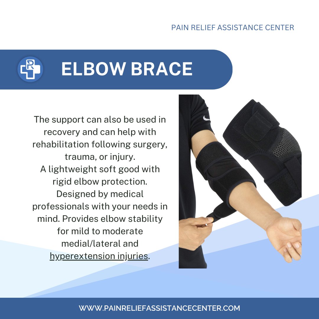 Provides elbow stability for mild to moderate medial/lateral and hyperextension injuries. #MedicalBrace #OrthopedicBrace #ElbowBrace #MedicareBenefits #MedicareInsurace
Visit our website: painreliefassistancecenter.com/products/elbow…