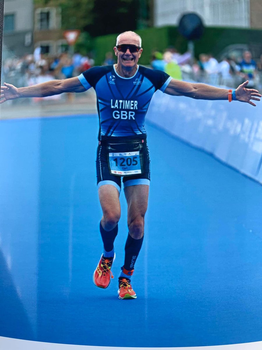 Congratulations to retired WM Carl Latimer who competed in the 2023 European Middle Distance Triathlon Championships in Belgium on Sunday Carl finished 10th in his age group & 5th Brit 🇬🇧 in a time of 5.09 👏🏻 Time to put your feet up for a few days before @IsportsT40 this weekend