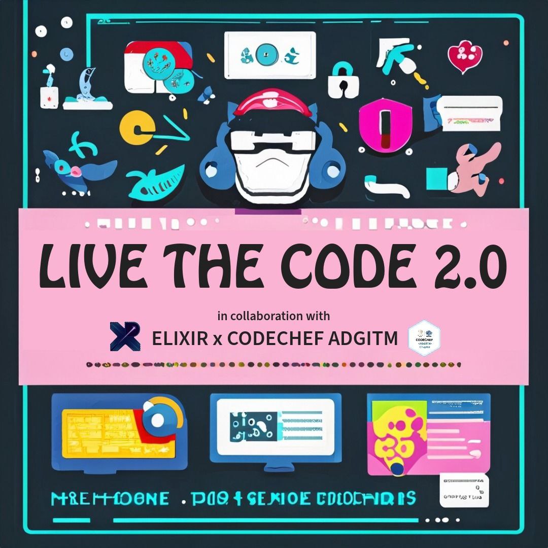 TheElixirTech's tweet image. Heyaa folks! Code Hard, Dream Big!
Elixir X CodeChef ADGITM are joining forces to proudly present Live the Code 2.0, a 36-hour online Hackathon! 
- $11,000 Prize Pool! 💰
- Team Size: 1-4
Registration closing on 7 September.
Devfolio registration link: 
live-the-code.devfolio.co