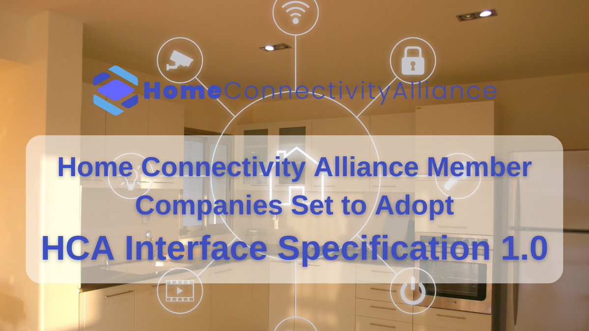 HCASmartHome's tweet photo. Home Connectivity Alliance members to adopt #HCA Interface Specification 1.0 in 2023, enabling consumers to control their #SmartAppliances through their existing appliance and #HVAC apps. Learn more > https://t.co/ReKP2wH4Hs
@ArcelikGlobal @LGUS @Resideo @Samsung @Vesteltradeco https://t.co/F1e0PcYdT5