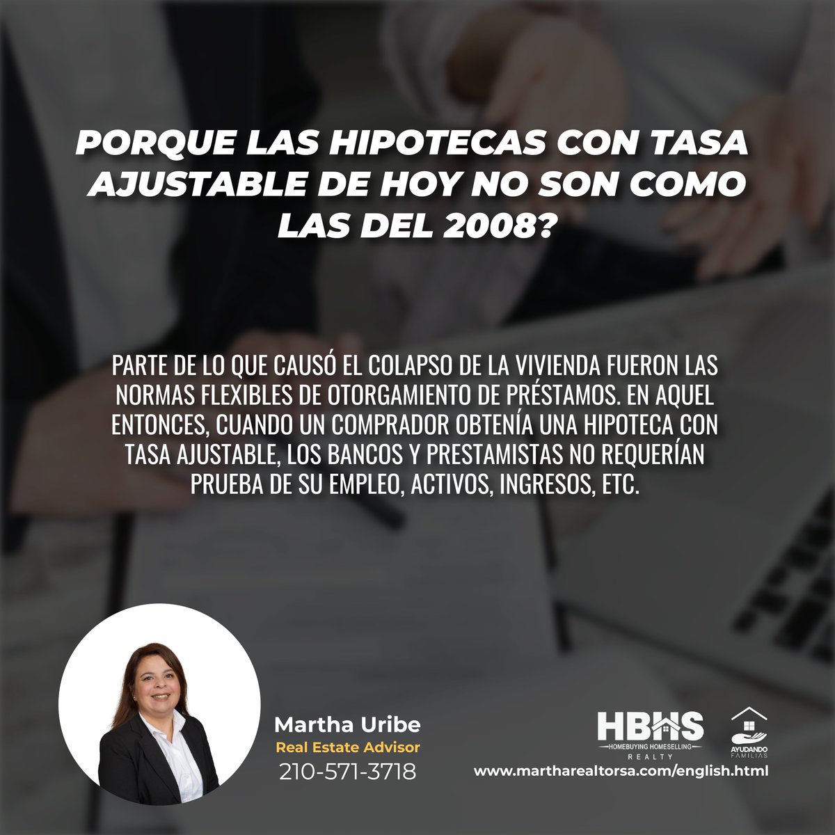 MarthaRealtorSA's tweet photo. 👉🏻 Por qué las hipotecas con tasa ajustable de hoy no son como las del 2008. 🏠📅

❤️Martha Uribe
☑️Realtor®
📞210-571-3718
💻https://t.co/osf1gcjZtG

#marthauribe #realtor #sanantonio #homeowner #homebuyer #inversióninmobiliaria #vendercasa #bienesraices #Hipotecas https://t.co/LDosy4XZbo