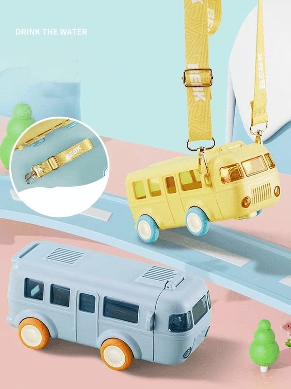 ✨Portable Water Cup In Bus Shape
 🌞⛱ We launch this 2023 new bus-shaped water cup, comes with stylish straps, both adults and children can travel happily. Let's get on the bus and welcome the beautiful summer together!